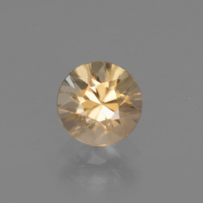 1,25 ctw natürlicher Gold Zirkon, Rundschliff, VVS