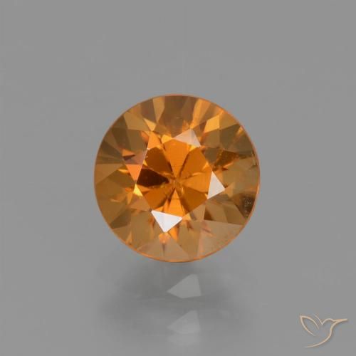 1.66ct Natürlicher tieforange Zirkon, Runden, VVS-VS