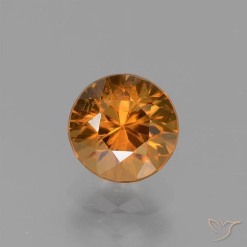 1.68ct Natürlicher bräunlich-orange Zirkon, Runden, VVS-VS