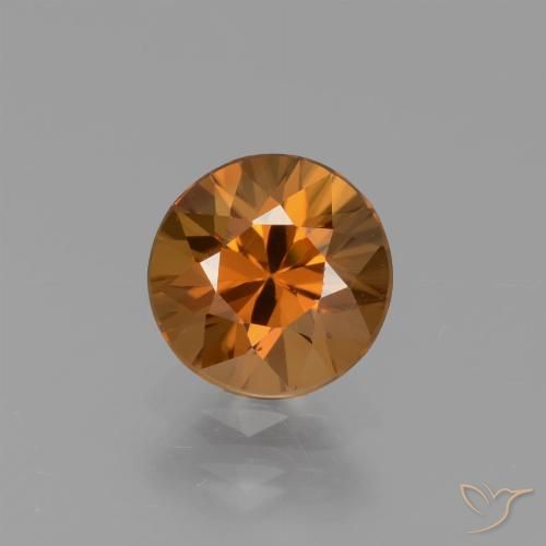 1.43ct Natürlicher Erde Orange Zirkon, Runden, VVS-VS