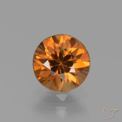 1.57ct Natürlicher bräunlich-orange Zirkon, Runden, VS
