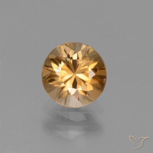 1.71ct Natürlicher gold-braun Zirkon, Runden, VVS-VS