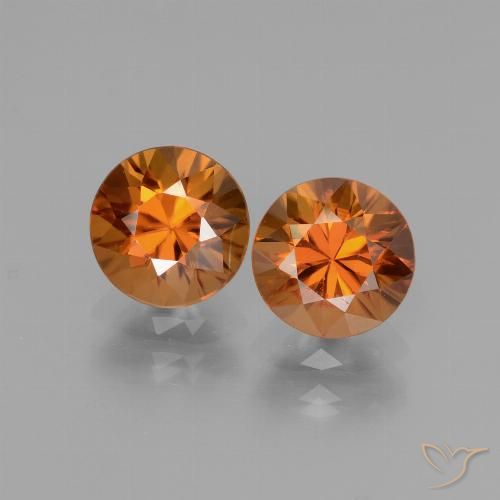 3.25ctw Natürlicher Gelblich-orange Zirkon, Runden, VS