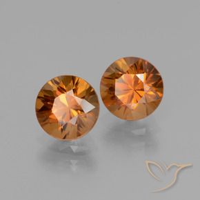 3.25 ct natürliche Gelblich-orange Zirkon-Edelsteine, Runden, VS