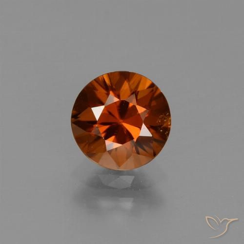 1.49ct Natürlicher rötlich-orange Zirkon, Runden, VVS