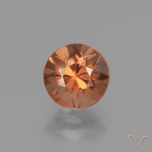 1.60ct Natürlicher Mittelorange Zirkon, Runden, VVS-VS