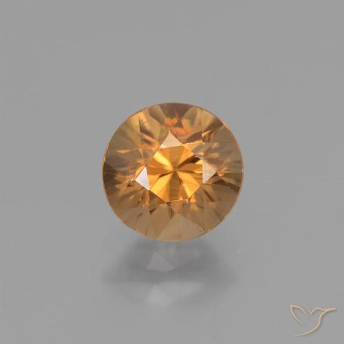1.31ct Natürlicher Rostorange Zirkon, Runden, VVS-VS