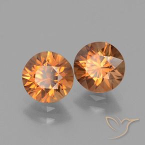 3.04 ct natürliche Mittelorange Zirkon-Edelsteine, Runden, VVS