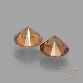 3.04 ct natürliche Mittelorange Zirkon-Edelsteine, Runden, VVS