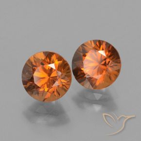 3.36 ct natürliche Mittelorange Zirkon-Edelsteine, Runden, VS