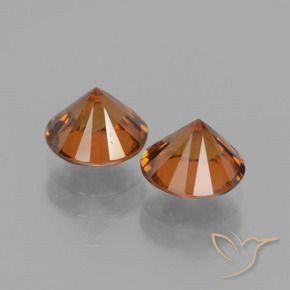 3.36 ct natürliche Mittelorange Zirkon-Edelsteine, Runden, VS