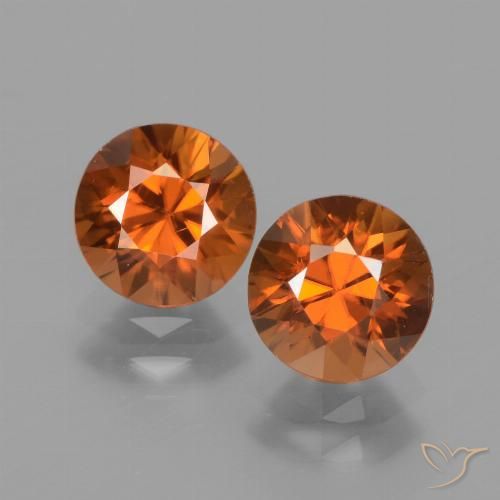 3.43ctw Natürlicher Mittelorange Zirkon, Runden, VS