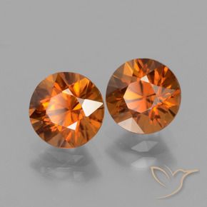 3.43 ct natürliche Mittelorange Zirkon-Edelsteine, Runden, VS