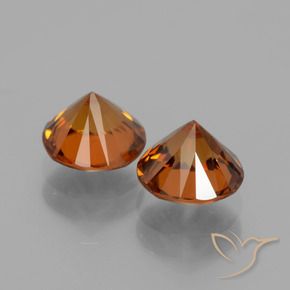3.43 ct natürliche Mittelorange Zirkon-Edelsteine, Runden, VS