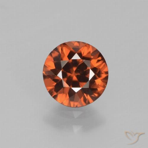 1.45ct Natürlicher tieforange Zirkon, Runden, VVS-VS, Photo A