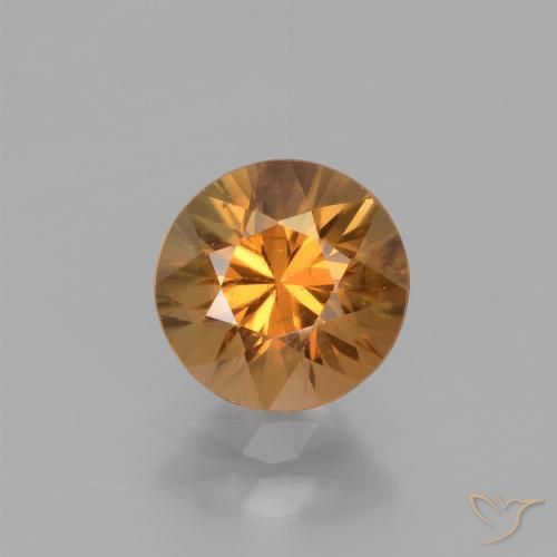 1.68ct Natürlicher Mittelorange Zirkon, Runden, VS