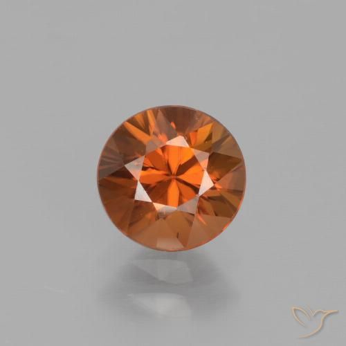 1,42 ctw natürlicher orangefarbener Zirkon, Rundschliff, VVS