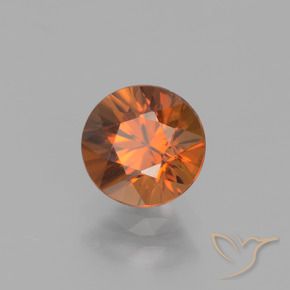 1,42 ctw natürlicher orangefarbener Zirkon, Rundschliff, VVS