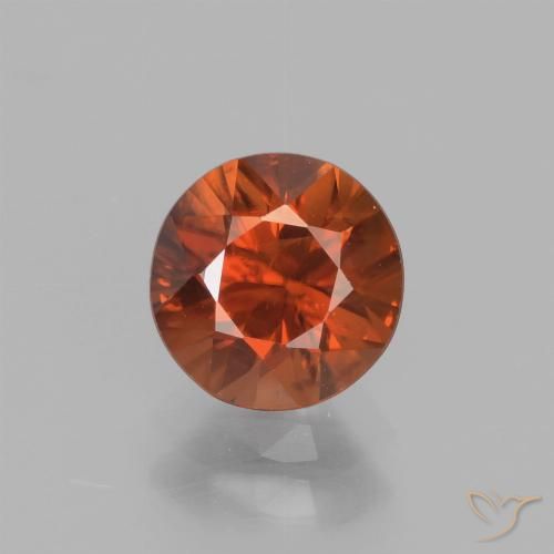 1.71ct Natürlicher Dunkelorange Zirkon, Runden, VS