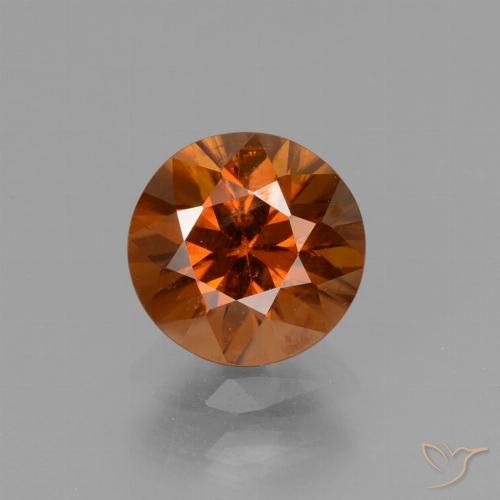 1.49ct Natürlicher rötlich-orange Zirkon, Runden, VS