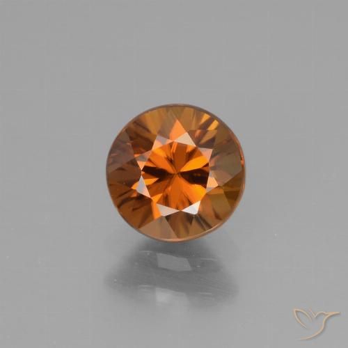 1.14ct Natürlicher tieforange Zirkon, Runden, VVS