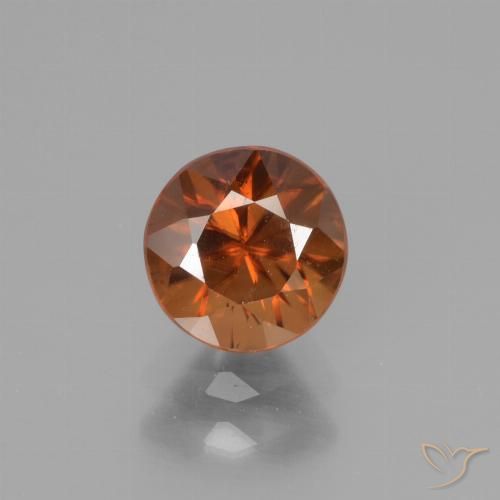 1.35ct Natürlicher tieforange Zirkon, Runden, VS