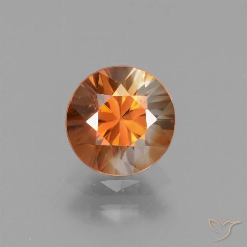 1.47ct Natürlicher Mittelorange Zirkon, Runden, VVS