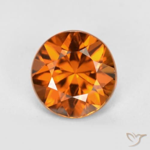 1.36ct Natürlicher Dunkelorange Zirkon, Runden, VS