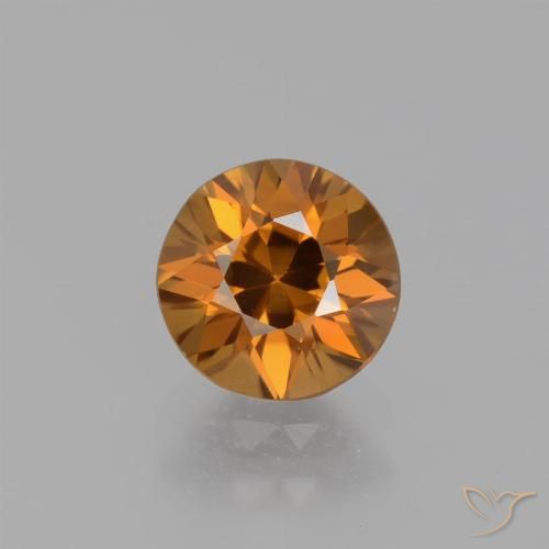 1.63ct Natürlicher tieforange Zirkon, Runden, VS