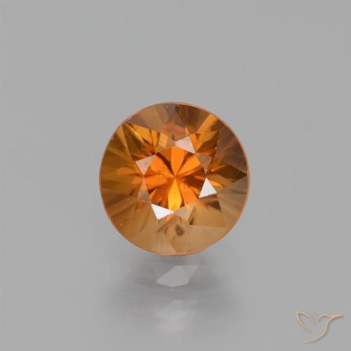 1.51ct Natürlicher Erdiges Orange Zirkon, Runden, VS