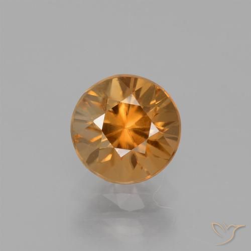 1.67ct Natürlicher Mittelorange Zirkon, Runden, VS
