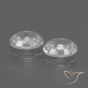 2.67 ct natürliche Weiß Zirkon-Edelsteine, Oval, VVS-VS