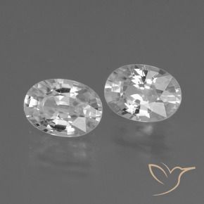 2.56 ct natürliche Weiß Zirkon-Edelsteine, Oval, VVS