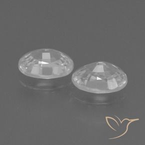 2.56 ct natürliche Weiß Zirkon-Edelsteine, Oval, VVS