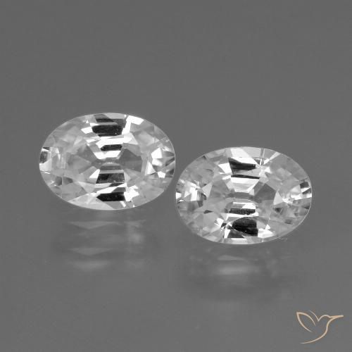 2.30ctw Natürlicher Weiß Zirkon, Oval, VVS