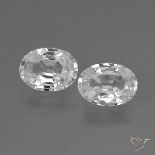 2.03ctw Natürlicher Weiß Zirkon, Oval, VS