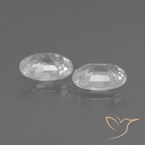 2.03 ct natürliche Weiß Zirkon-Edelsteine, Oval, VS