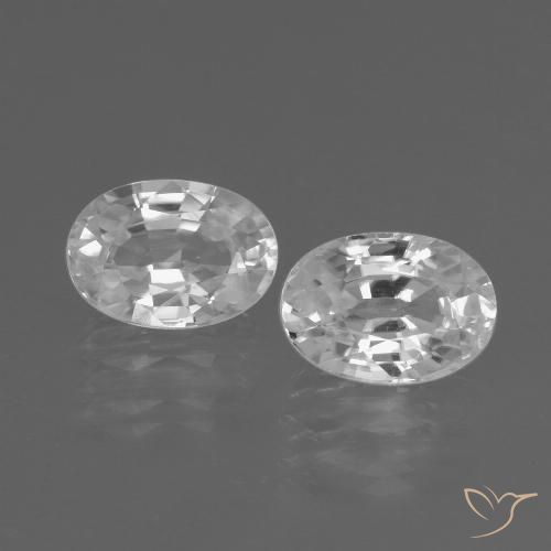 2.61ctw Natürlicher Weiß Zirkon, Oval, VS