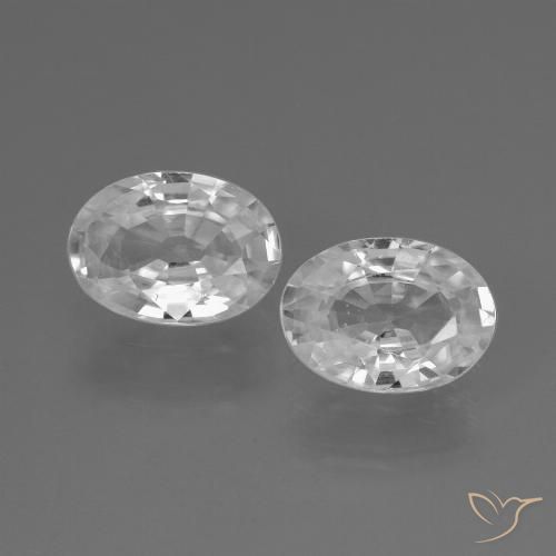 2.27ctw Natürlicher Weiß Zirkon, Oval, VVS