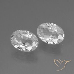 2.27 ct natürliche Weiß Zirkon-Edelsteine, Oval, VVS
