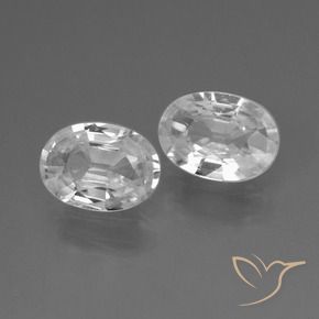 2.10 ct natürliche Weiß Zirkon-Edelsteine, Oval, VVS-VS