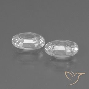 2.10 ct natürliche Weiß Zirkon-Edelsteine, Oval, VVS-VS