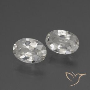 2.12 ct natürliche Weiß Zirkon-Edelsteine, Oval, VVS-VS