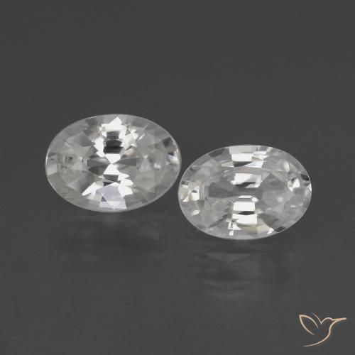 2.07ctw Natürlicher Weiß Zirkon, Oval, VS