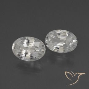 2.07 ct natürliche Weiß Zirkon-Edelsteine, Oval, VS