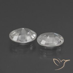 2.07 ct natürliche Weiß Zirkon-Edelsteine, Oval, VS