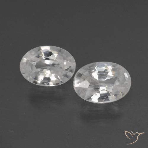 2.17ctw Natürlicher Weiß Zirkon, Oval, VS