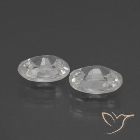 2.17 ct natürliche Weiß Zirkon-Edelsteine, Oval, VS