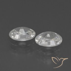 2.36 ct natürliche Weiß Zirkon-Edelsteine, Oval, VVS
