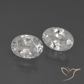 2.22 ct natürliche Weiß Zirkon-Edelsteine, Oval, VVS-VS